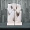 Set 2 sculpturi din piatra alba Praying Couple, M