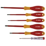 Set surubelnite izolate 1000V Topex, 6 piese pentru lucrari electrice
