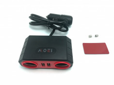 Prelungitor 2x Priza Auto MRG MSK-807 2x USB 3.1A C260 foto