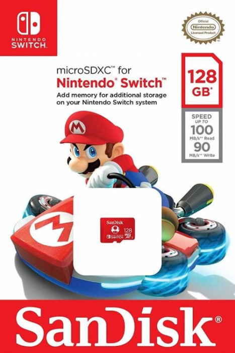 Memorie SanDisk 128 GB microSDXC pentru Nintendo Switch