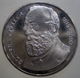 F.556 ELVETIA GOTTFRIED KELLER 5 FRANCS FRANCI 1984 XF
