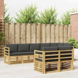 vidaXL Set de canapele de exterior 8 pcs Alb și antracit 3392017