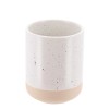 Suport Periuțe Ceramică Mat &ndash; Alb / Bej