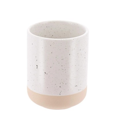 Suport Periuțe Ceramică Mat &amp;ndash; Alb / Bej foto