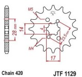 Pinion fata 13 dinti pas lant 420 &ndash; Aprilia RS Replica - RX - SX (06-18) - Derbi GPR - Senda SM DRD - Senda R X-Race (05-14) 2T 50cc, Oem