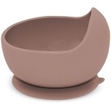 Petite&amp;Mars Take&amp;Match Silicone Bowl castron cu ventuză Velvet Latte 6m+ 1 buc