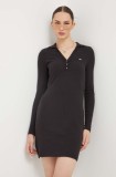Tommy Jeans rochie culoarea negru, mini, mulată