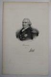 F.S. DELPECH ( 1778 - 1825 ) - LOUIS XVIII , LITOGRAFIE MONOCROMA , CCA. 1820