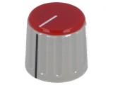 Buton rotativ ABS cu indicator 6mm &Oslash;21,3x18,8mm gri roșu