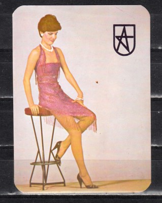 C9 1 - 1984 - Calendar de buzunar - reclama ciorapi ADESGO foto