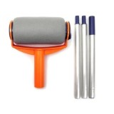 Set trafalet FOXMAG24, cu rezervor pentru vopsit, brat extensibil, 3 accesorii cu vas de un litru, portocaliu/albastru