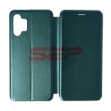 Husa Flip Samsung Galaxy A13 5G, Piele Eco, Protectie Completa, Sea Green