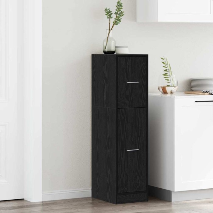 vidaXL Cabinet de Apotecă Stejar negru 30 x 41 x 118 cm Lemn compozit