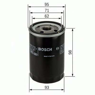 Filtru ulei NISSAN ALMERA I Hatchback (N15) (1995 - 2000) BOSCH 0 986 452 024 foto