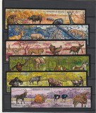 Burundi 1971 - Fauna, 24 timbre in 6 cvadripticuri, dantelate, MNH, Mi.726-749 , cota 90
