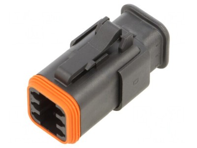 Conector cablu-cablu AT 6 pini negru IP67 foto
