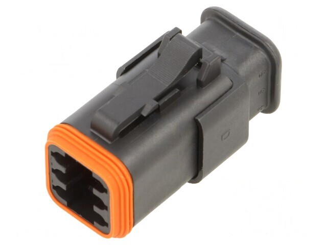 Conector cablu-cablu AT 6 pini negru IP67
