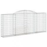 Cumpara ieftin Cos gabion arcuit, 300x30x120/140 cm fier galvanizat