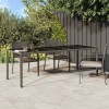 VidaXL Masă de grădină pentru dining Gri 250 x 100 x 75 cm Rattan poli 362555