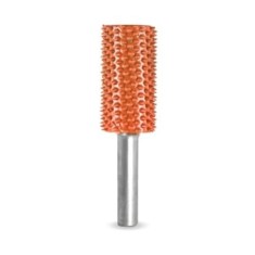 Tvar Dlh&yacute; Valec s Hladk&yacute;m čelom pr-16mm stopka 6mm, Granulatie Saburr FOARTE ASPRA - PORTOCALIE