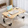 Masa Laptop Plianta MDF 60x39.5cm cu Suport Pahar Telefon Tableta Birou Portabil Pat Canapea