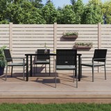 VidaXL Set mobilier de grădină cu perne, 5 piese, poliratan și oțel