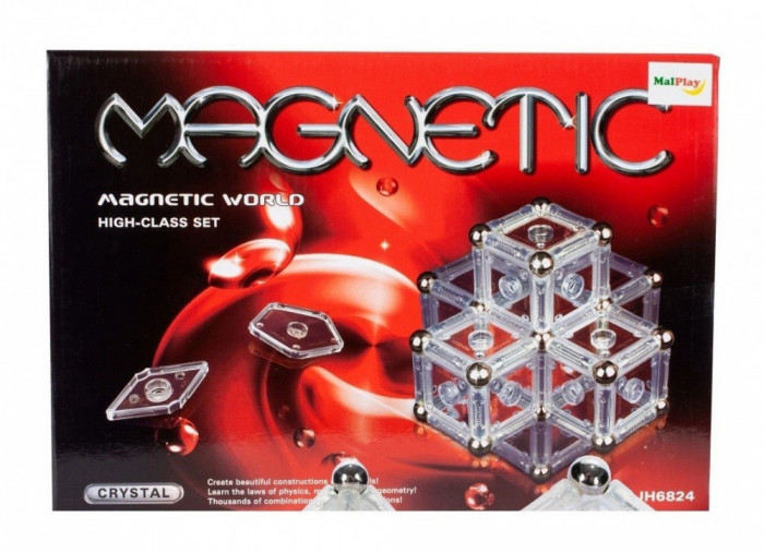 Set de constructie MalPlay Magnetic Crystal 84 piese