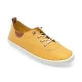 Pantofi SHOOZY galbeni, EV30106, din piele naturala