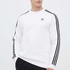 adidas Originals bluză bărbați, culoarea alb, cu imprimeu IA4862-WHITE