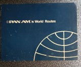 Brosura Pan Am vintage itinerarii zboruri anii 70