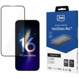 Folie de protectie 3mk HardGlass Max pentru iPhone 16 Pro Negru