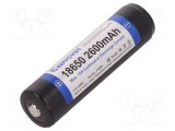 Acumul: Li-Ion 18650,MR18650 3,7V 2600mAh &Oslash;18,8x69mm 15A