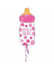 Balon Folie Biberon &quot;It&#039;s A Girl!&quot; - 40x75 cm