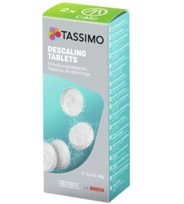 Pastile decalcifiere pentru espressor, TASSIMO 00311909, TCZ6004, 4 bucati pentru 2 utilizari foto
