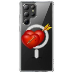 Husa personalizata samsung galaxy s24 ultra, magsafe atasare magnetica, hearts with arrow foto