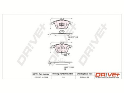 Dr!ve+ DP1010.10.0893 set placute frana,frana disc foto