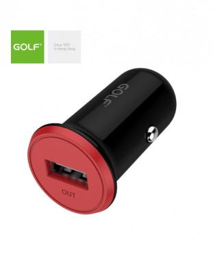 Alimentator Incarcator de la auto 1A 12-24V la 1x USB 1A negru GF-C5 blister Golf foto