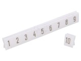 Conector marcaj alb POK 4,5mm 1-10, PVC, 250 buc, Temperatura -30...100&deg;C