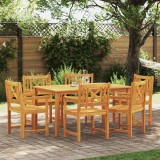 Set de masa pentru gradina 7 buc. Maro Lemn Solid de Acacia