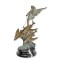 Zana cu peste zburator-statueta din bronz cu un soclu din marmura BX-77