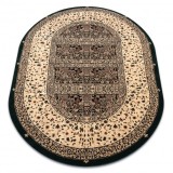 Covor de l&acirc;nă Polonia oval Vitraliu smarald, 170x235 cm
