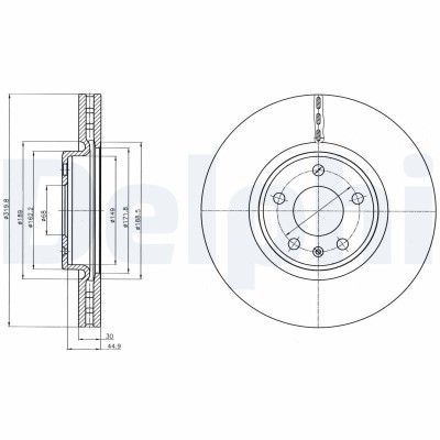 DELPHI BG4346C Disc frana foto