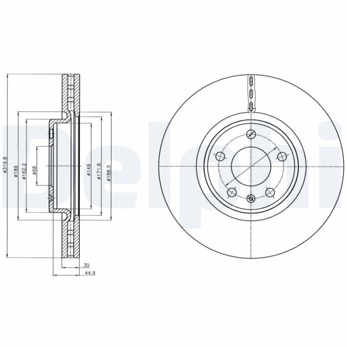 DELPHI BG4346C Disc frana