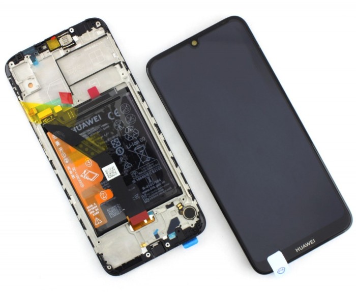 Display Honor 8A Display Service Pack cu Rama Black Negru