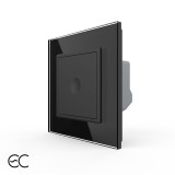 Cumpara ieftin Intrerupator simplu touch Livolo ZigBee cu rama din sticla, negru