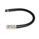 Termostat Temperatura 75˚C cu Fire, Bimetal KSD9700 NC, 250/16A