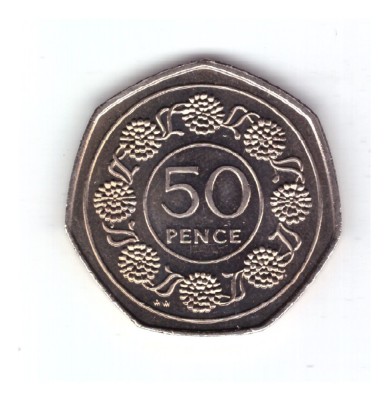 Moneda Gibraltar 50 pence 1989 AA, stare foarte buna, curata foto