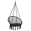 Hamac Brazilian Tip Scaun Springos Negru, 79x80x120 cm, Max 150kg, Leagan Suspendat Interior/Exterior