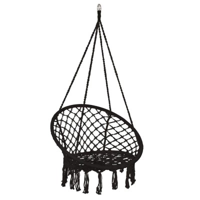 Hamac brazilian, tip scaun, Springos, negru, max 150kg, 79x80x120 cm foto