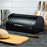 Cutie pentru paine, din oțel, negru, 38 x 28 x 18,5 cm, Klausberg